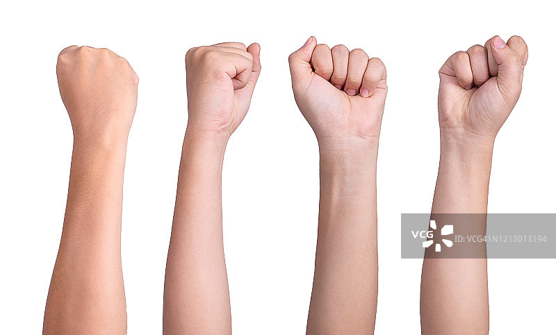 白色背景上手舞动的手图片素材