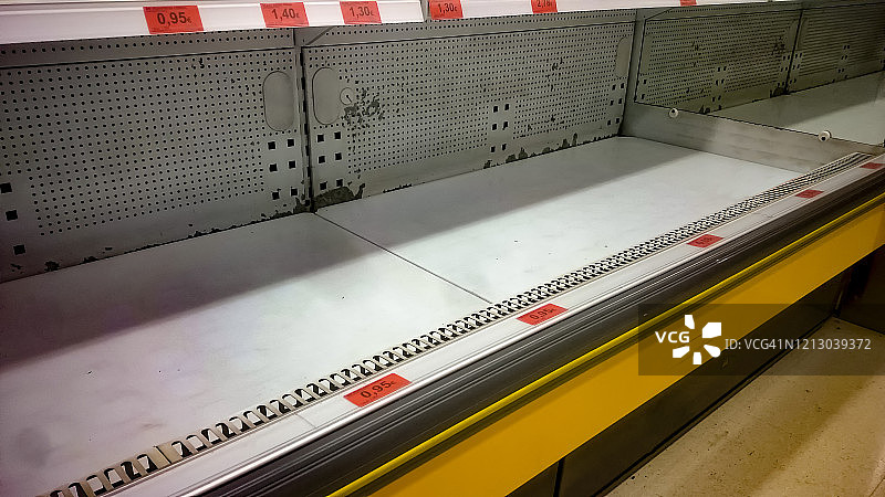 超市里的空货架图片素材