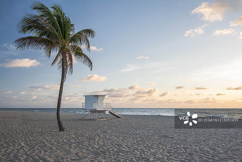 佛罗里达劳德代尔堡海滩的日出图片素材