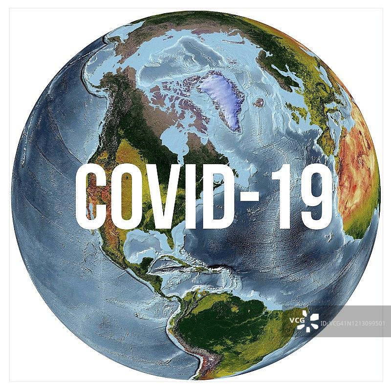 新型冠状病毒COVID-19世界地图图片素材