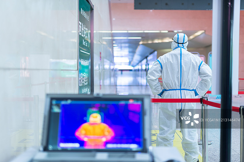 COVID-19红外热成像检测图片素材