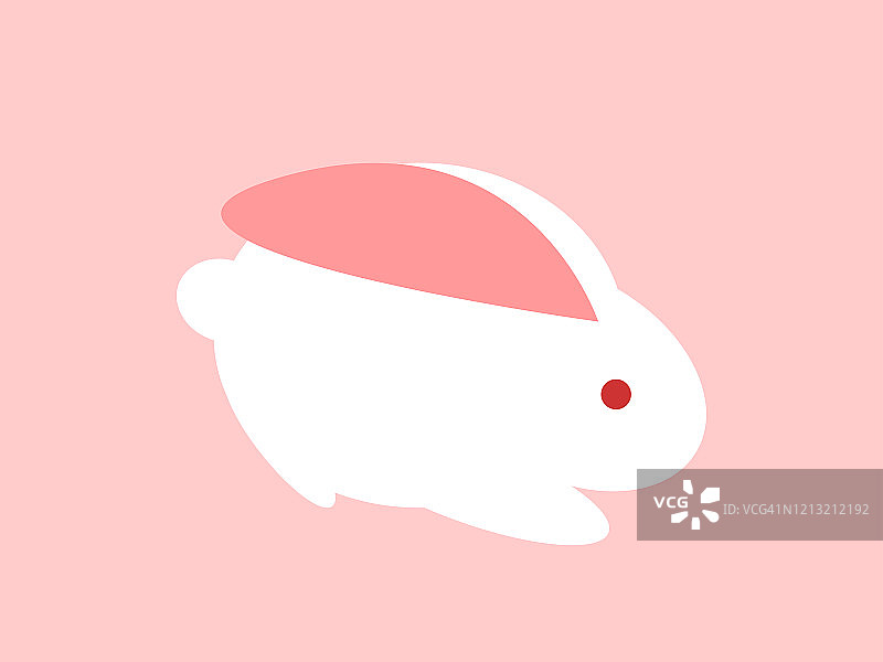 简约可爱兔子插画图片素材