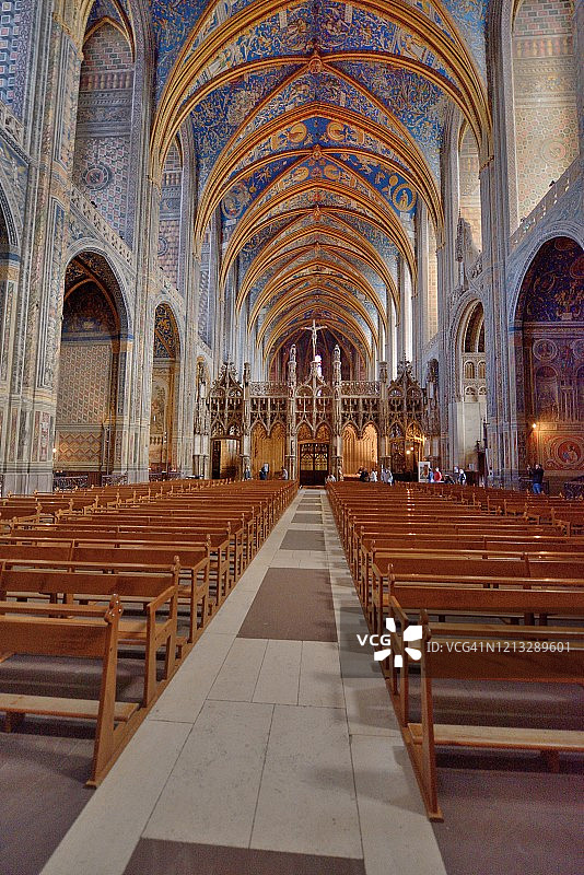 阿尔比圣塞西尔大教堂内部图片素材