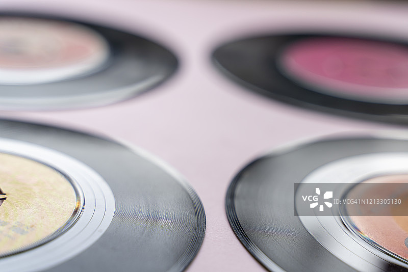 7英寸黑胶唱片图片素材