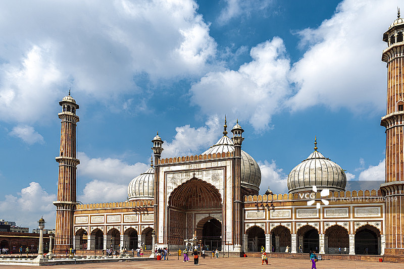 印度新德里贾玛清真寺图片素材