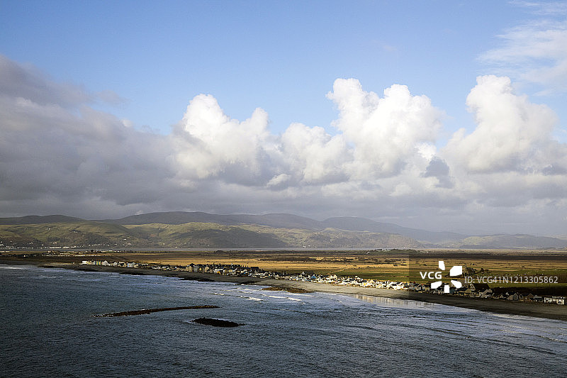 威尔士博思锡里迪昂海岸线图片素材