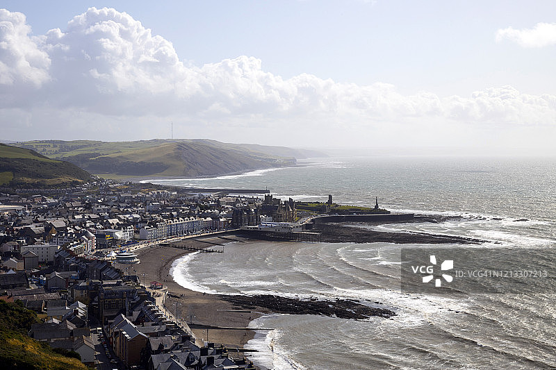 英国阿伯里斯特威斯，锡雷迪翁，威尔士中部图片素材