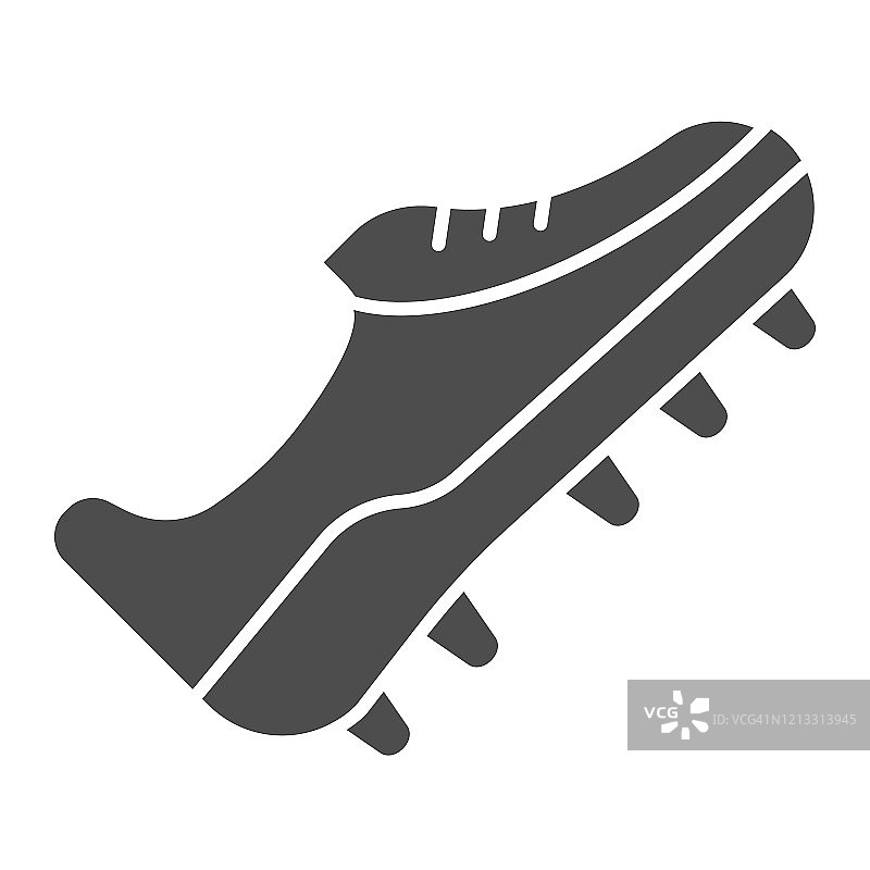 鞋子实体图标：足球鞋或运动鞋图片素材