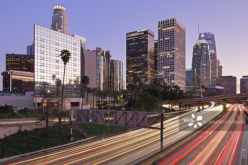洛杉矶的天际线图片素材