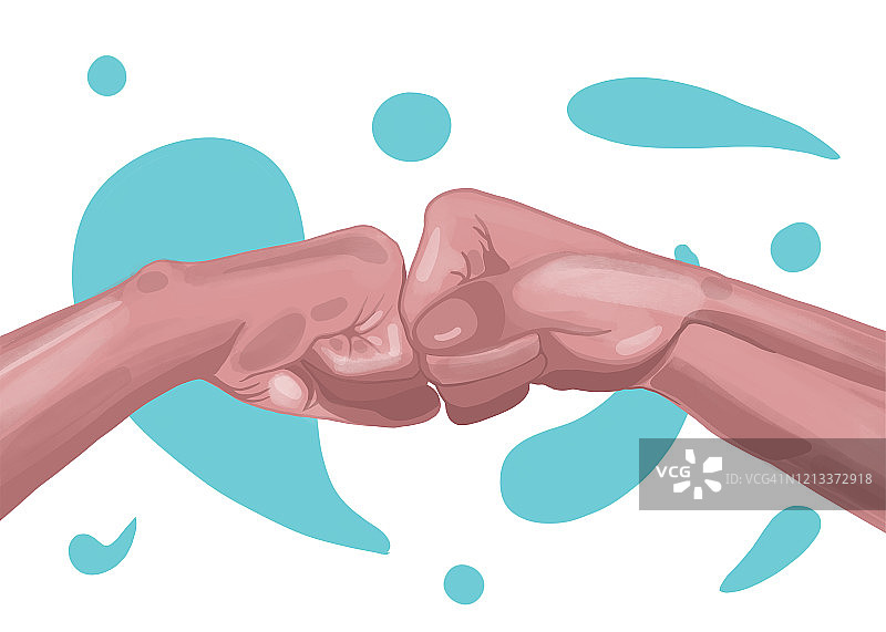 另类握手：碰拳礼图片素材