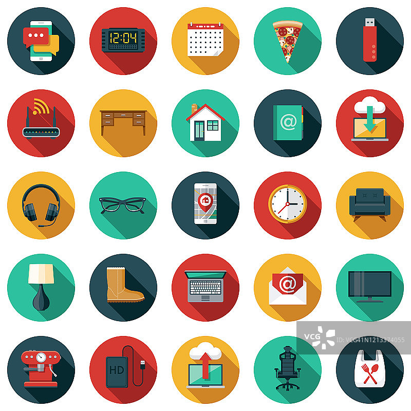 居家办公图标集图片素材