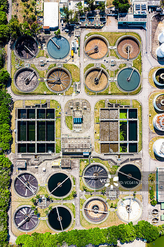 净水厂俯视图图片素材