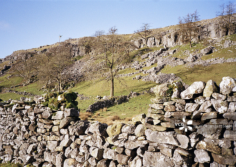 约克郡的干燥石墙图片素材