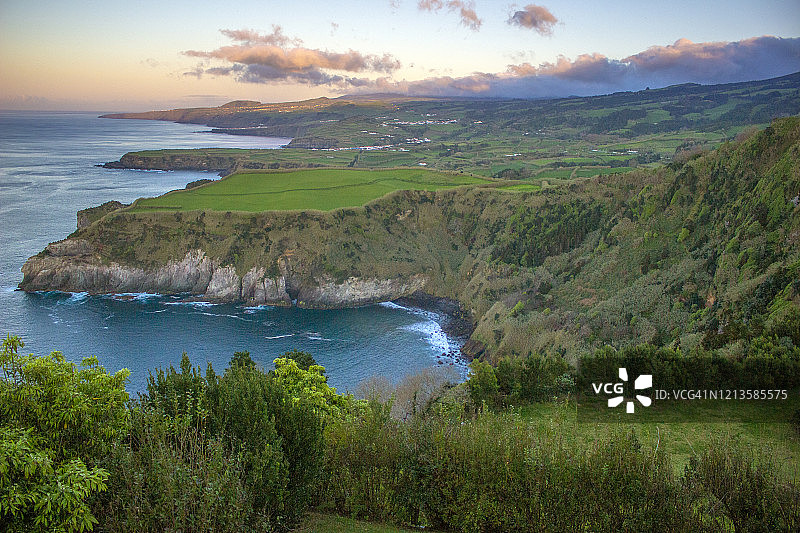 圣伊里亚观景台：圣米格尔，亚速尔群岛，葡萄牙图片素材