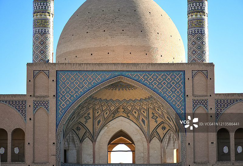伊朗卡尚的阿卡博佐格清真寺外观图片素材
