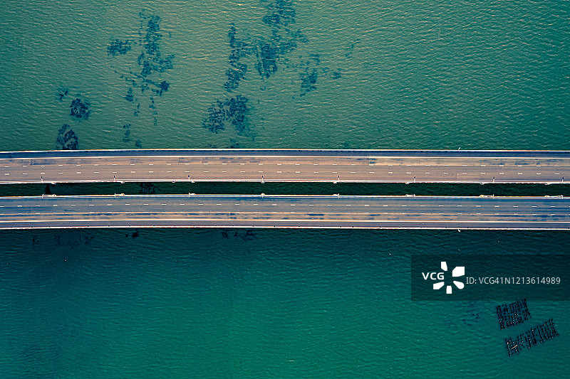 深圳湾大桥，中国香港与深圳图片素材