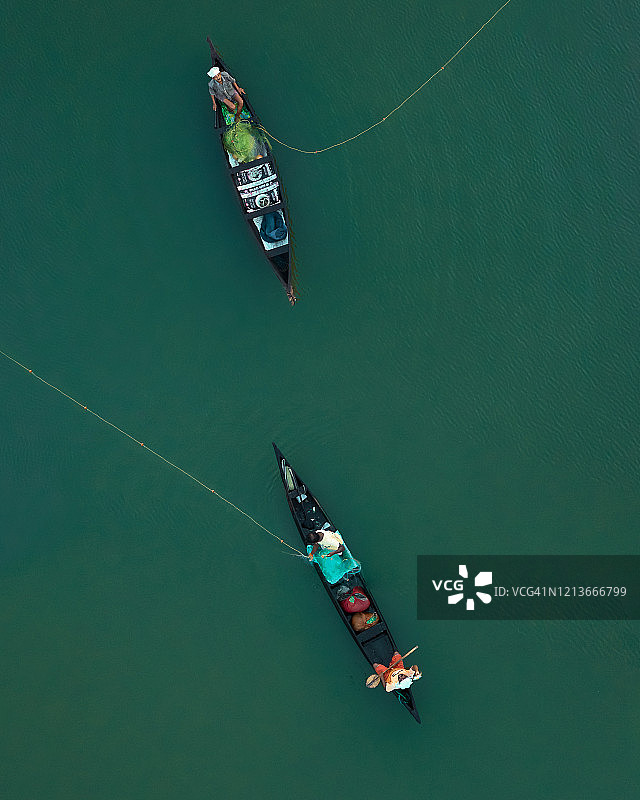 阿拉伯海的传统捕鱼方式图片素材