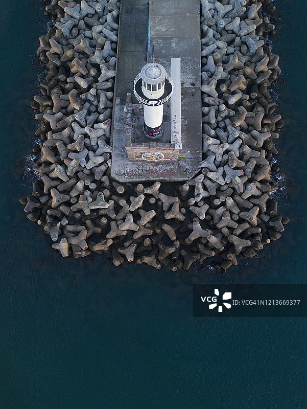 瓦尔纳黑海保加利亚港口灯塔图片素材