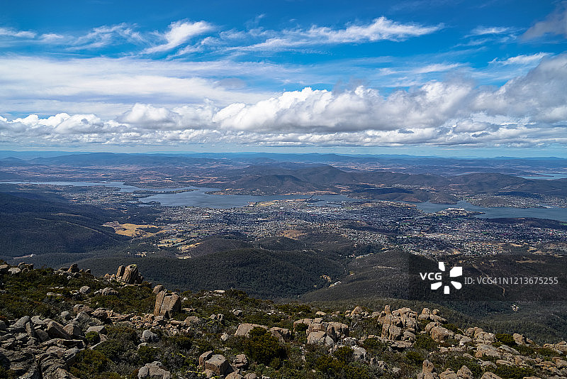 霍巴特风光，威灵顿山顶图片素材