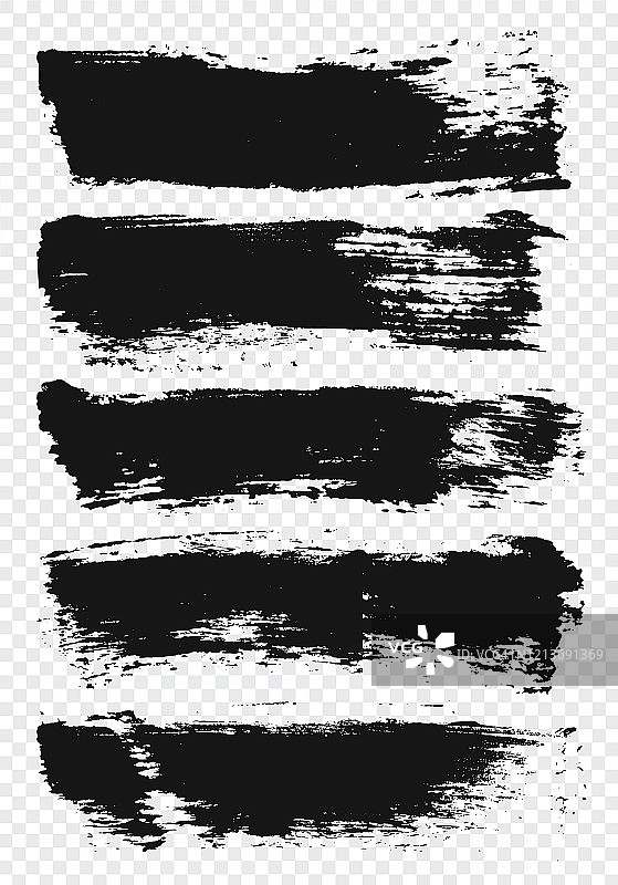 黑色Grunge笔刷套装图片素材