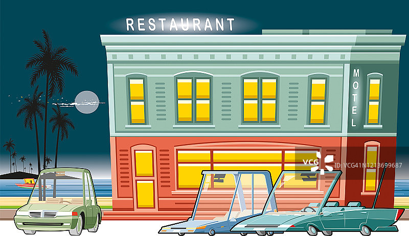 海边餐馆图片素材