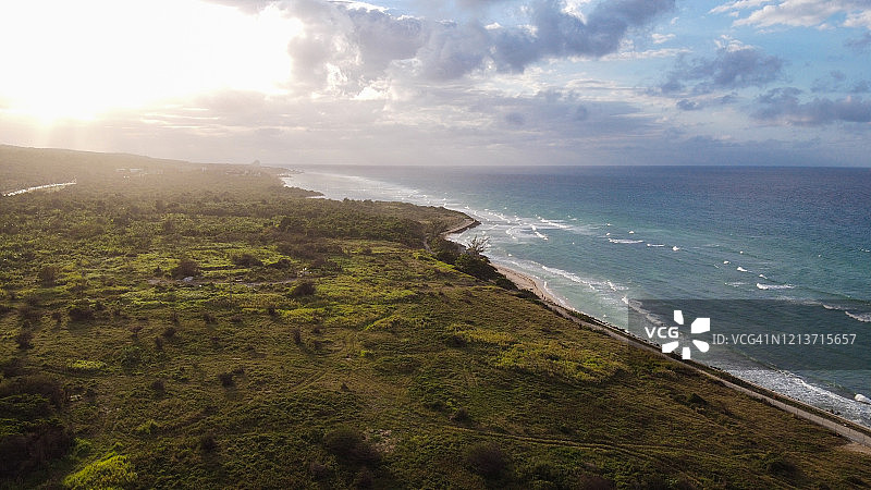 玫瑰厅海岸鸟瞰图片素材