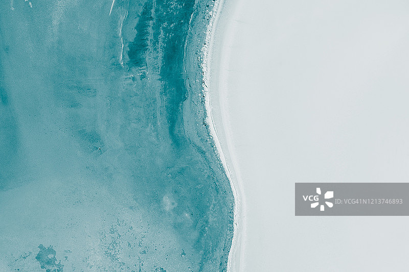 澳大利亚邓布利扬湖上空的简约航拍图片素材