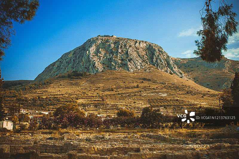 希腊科林斯古城阿波罗神庙遗址图片素材