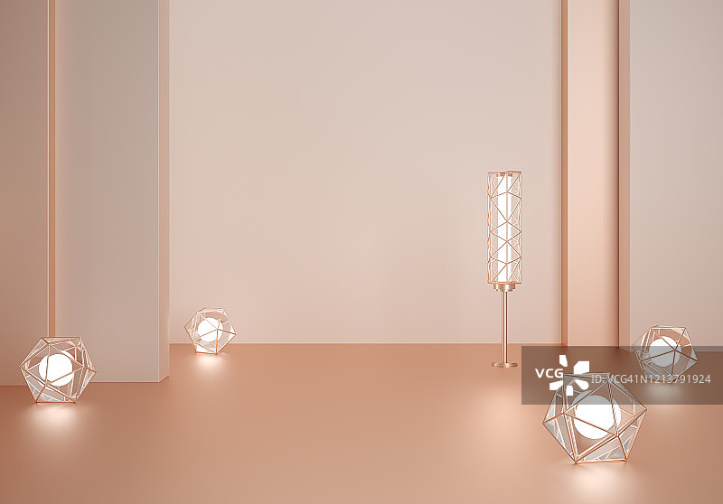 3D渲染：展览室背景图片素材