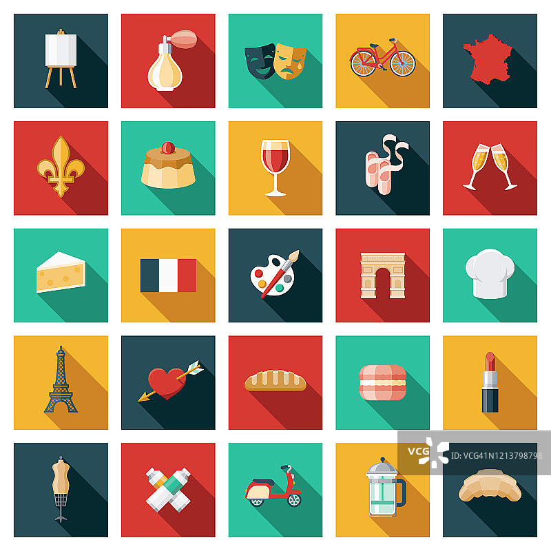 法国图标集图片素材