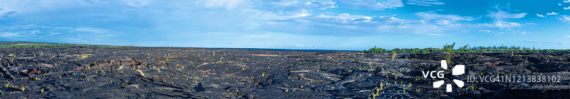 夏威夷大岛熔岩流全景图片素材