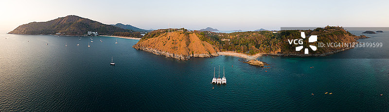 泰国普吉岛全景航拍图片素材