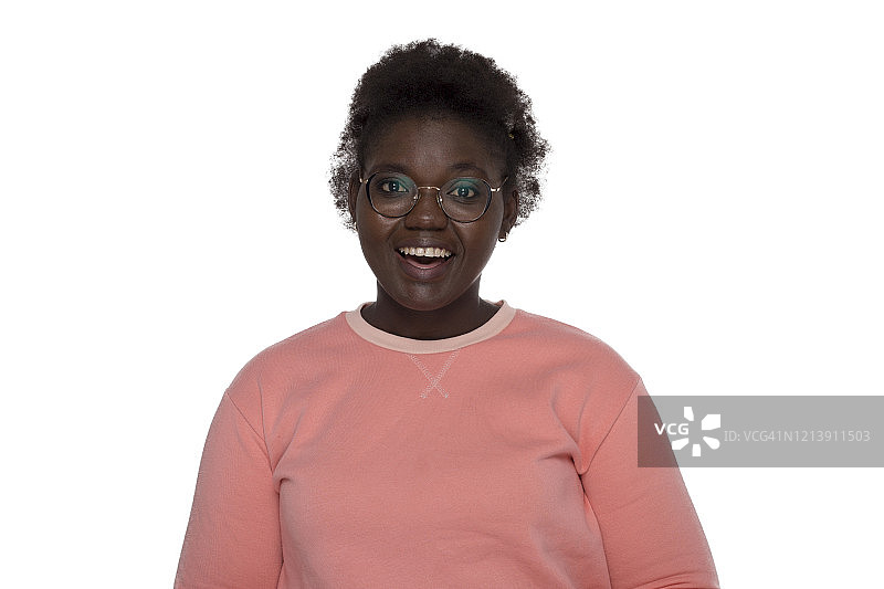 惊讶的非洲女人图片素材