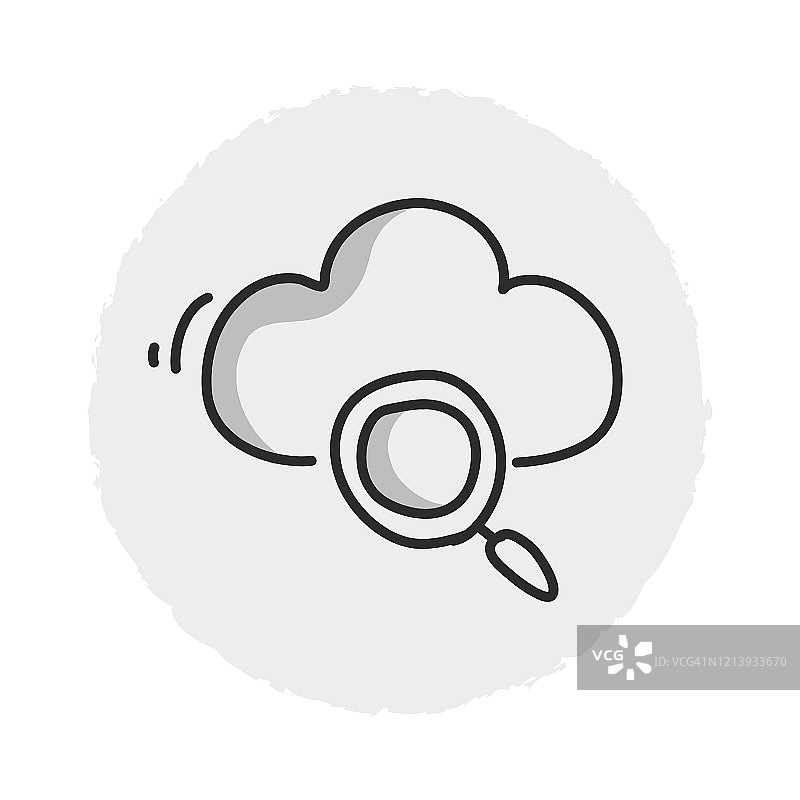 云搜索线性图标图片素材