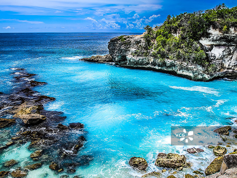 印度尼西亚巴厘岛，金银岛蓝泻湖图片素材