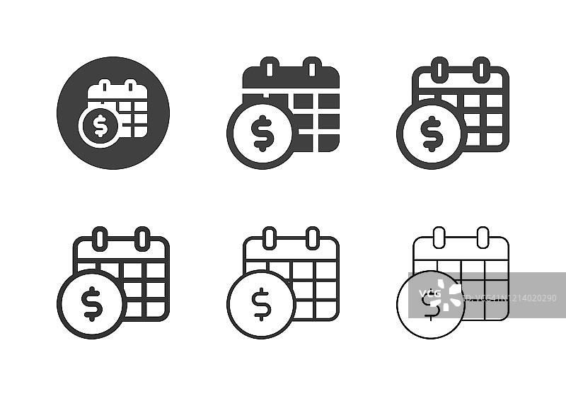 年度付款图标系列图片素材