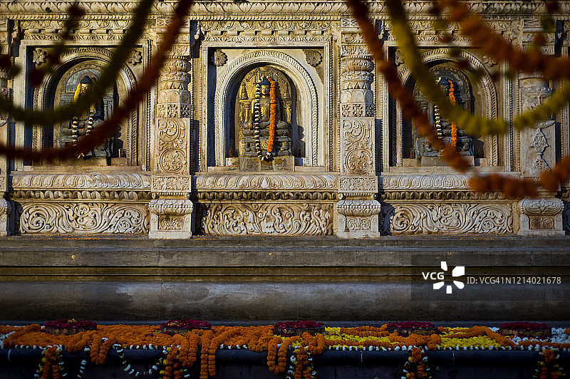 菩提寺的佛像雕塑（印度）图片素材