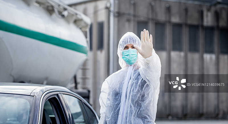 边境体温检测管控图片素材