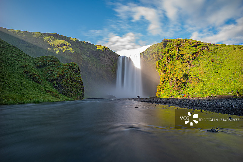 冰岛斯科加瀑布图片素材