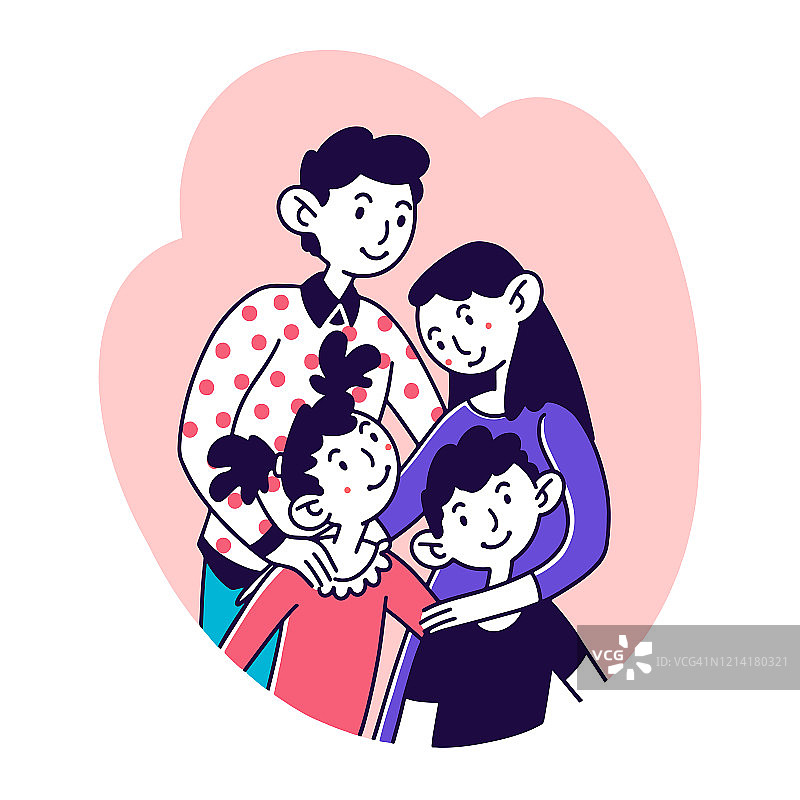 幸福的全家福图片素材