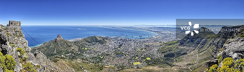 南非开普敦桌山全景图片素材