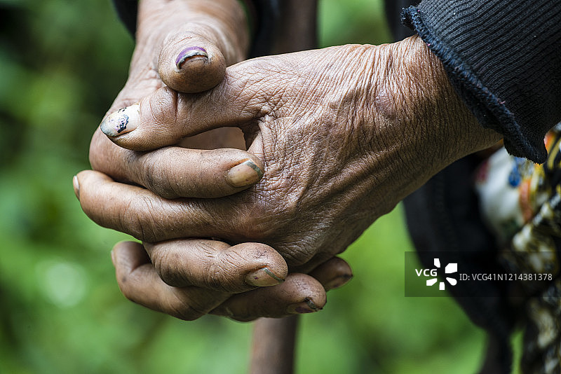 缅甸人的手图片素材