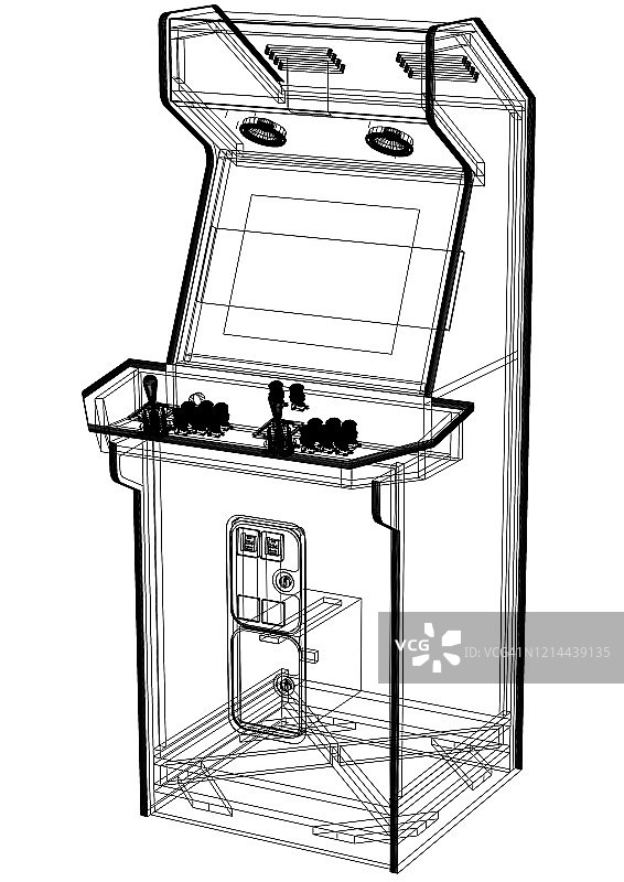 街机柜蓝图图片素材