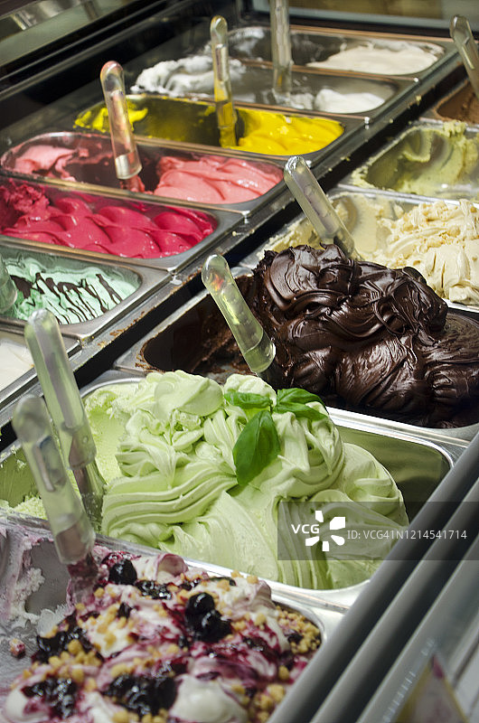 意大利商店里的意式冰淇淋图片素材