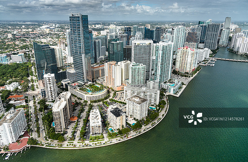 迈阿密市鸟瞰图图片素材