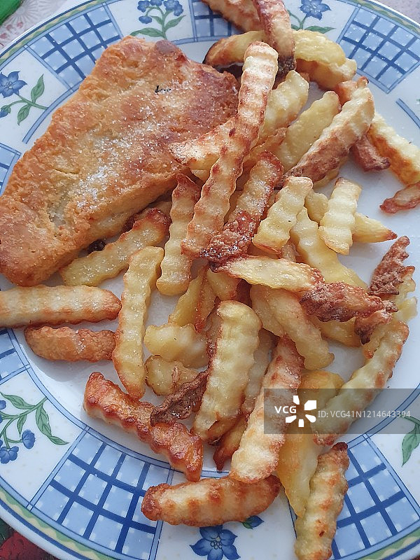 家常炸鱼薯条图片素材