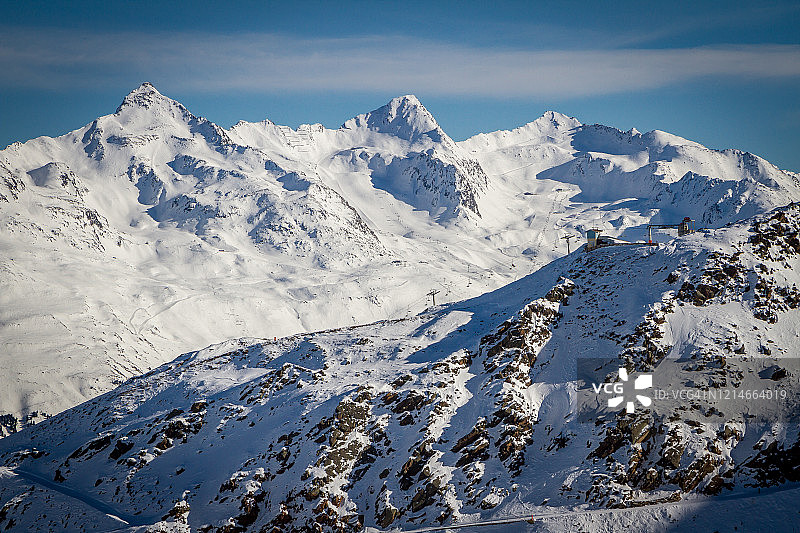 奥地利索尔登山滑雪胜地自然运动背景图片素材