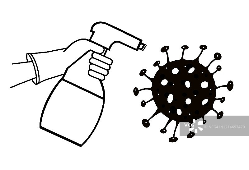 喷洒清洁液图片素材