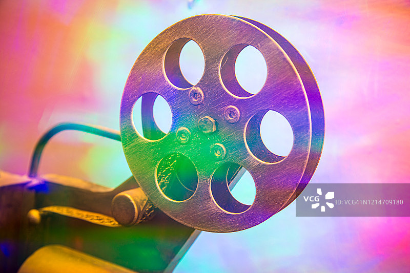 具有光效的电影院胶片图片素材