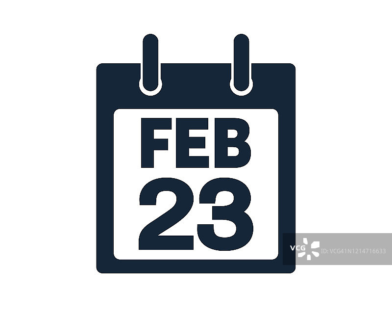 2月23日日历图标矢量素材图片素材